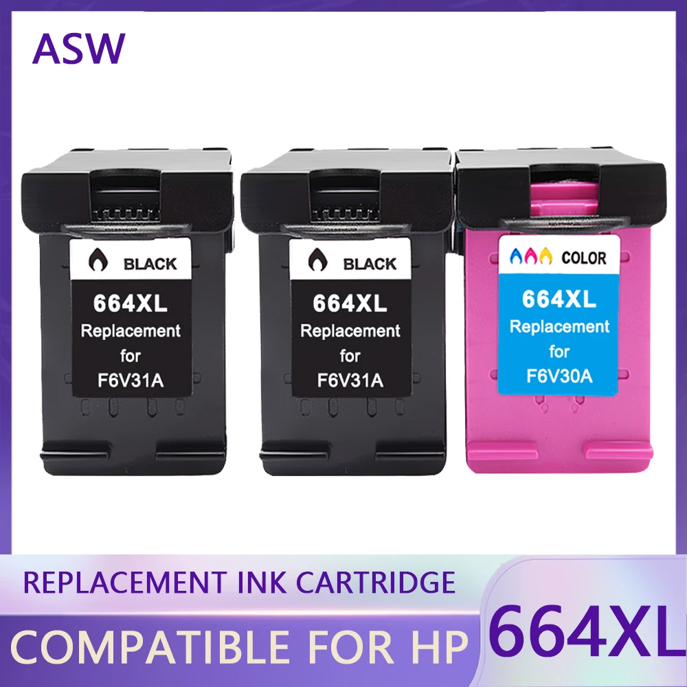 

ASW Compatible ink for hp 664 XL New Deskjet 2600 5000 5200 4538 4678 3636 3638 3838 1115 1118 2135 series Printer cartridge