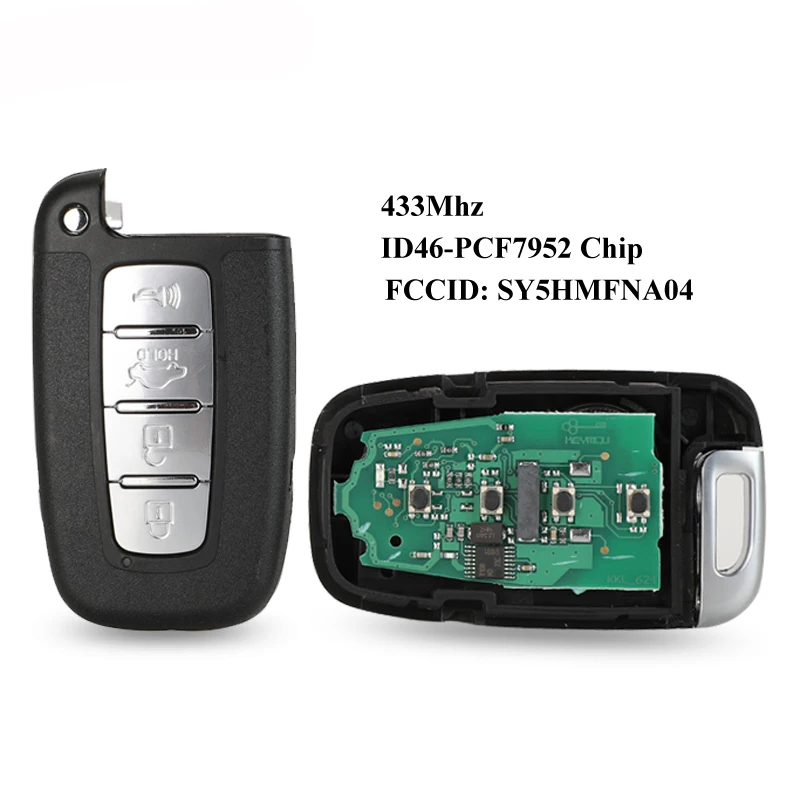 

jingyuqin Remote Key 433Mhz ID46 Chip For Kia Forte Soul Rio Borrego Sorento Optima Hyundai I30 IX35 Sonata Genesis Equus