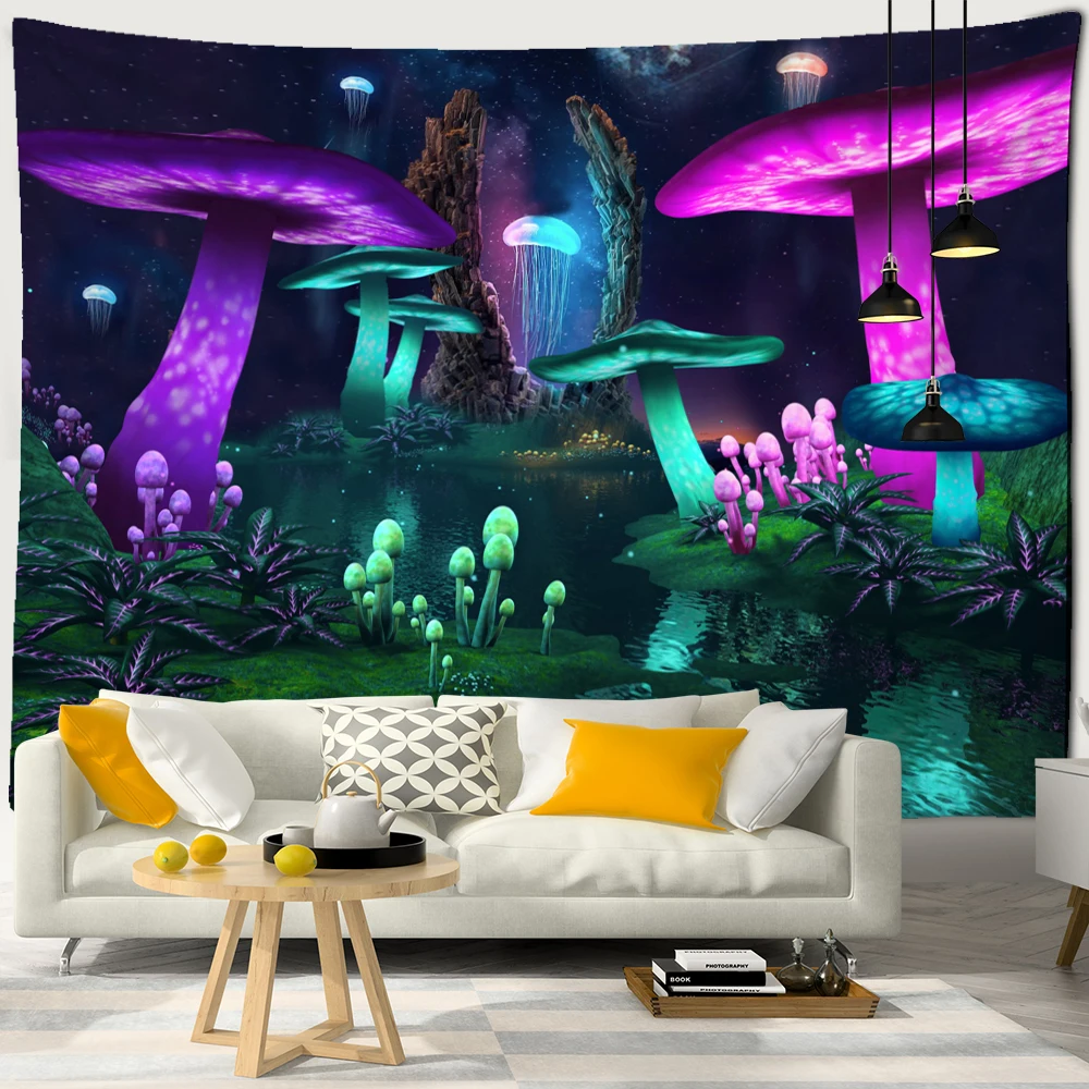 Психоделическая Улитка гриб настенный подвесной гобелен ведро Мистик луна и