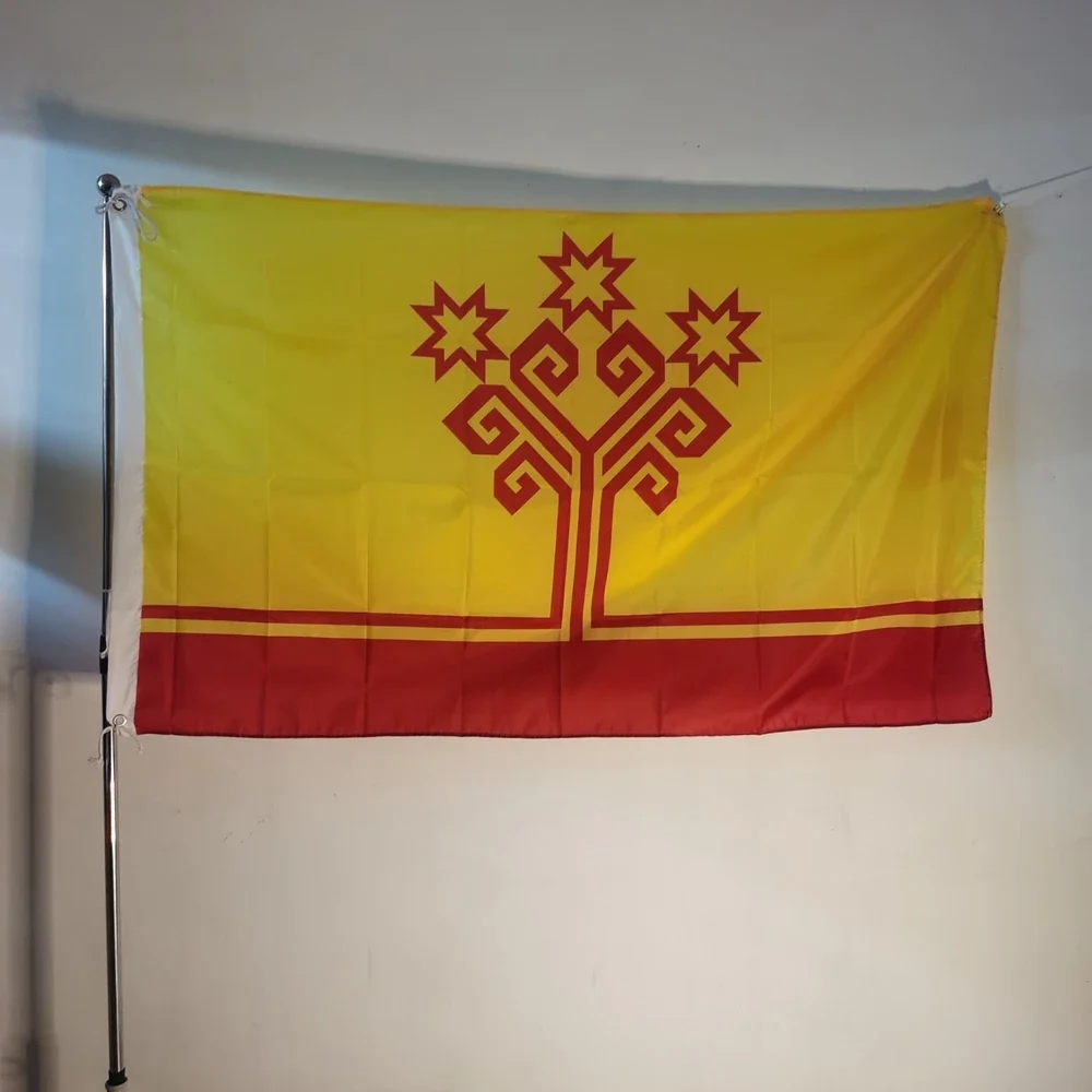 Флаг Республики Чуваш Федеральные Предметы России Открытый Декор 90x150см