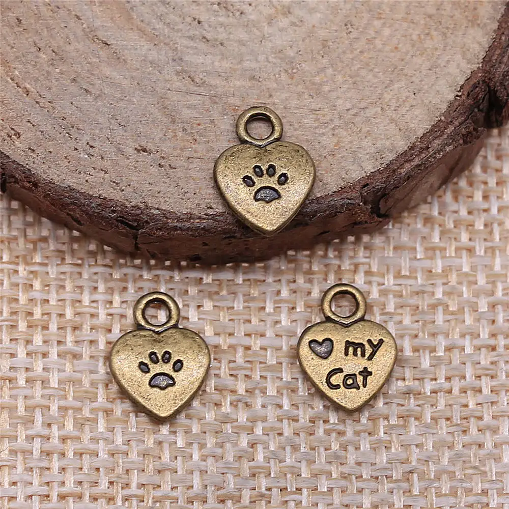 20 шт./партия подвески в виде кошачьей лапы