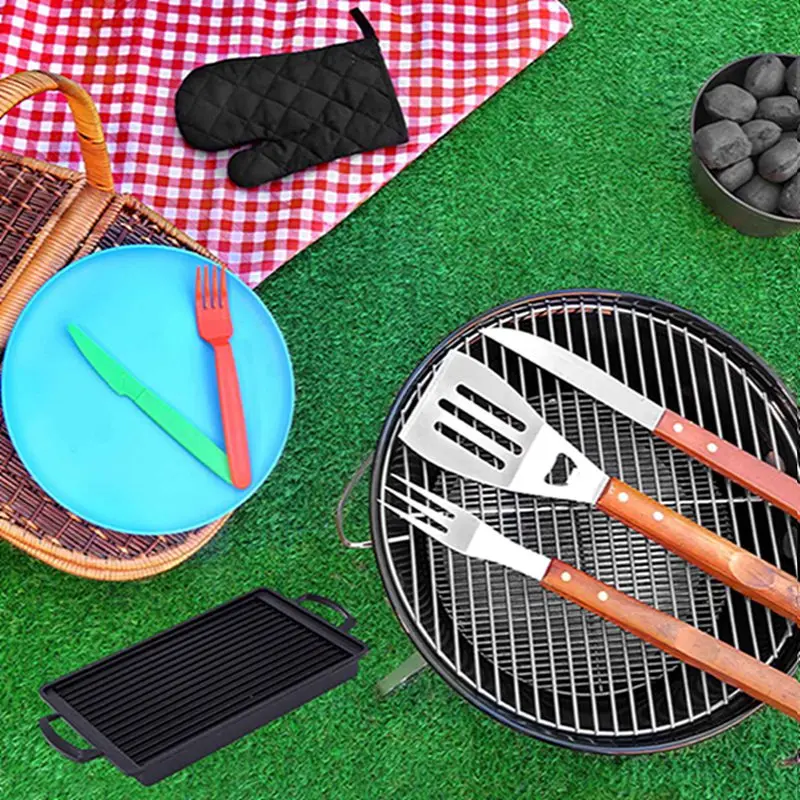 Корейский древесный уголь барбекю гриль Нержавеющая сталь с антипригарным