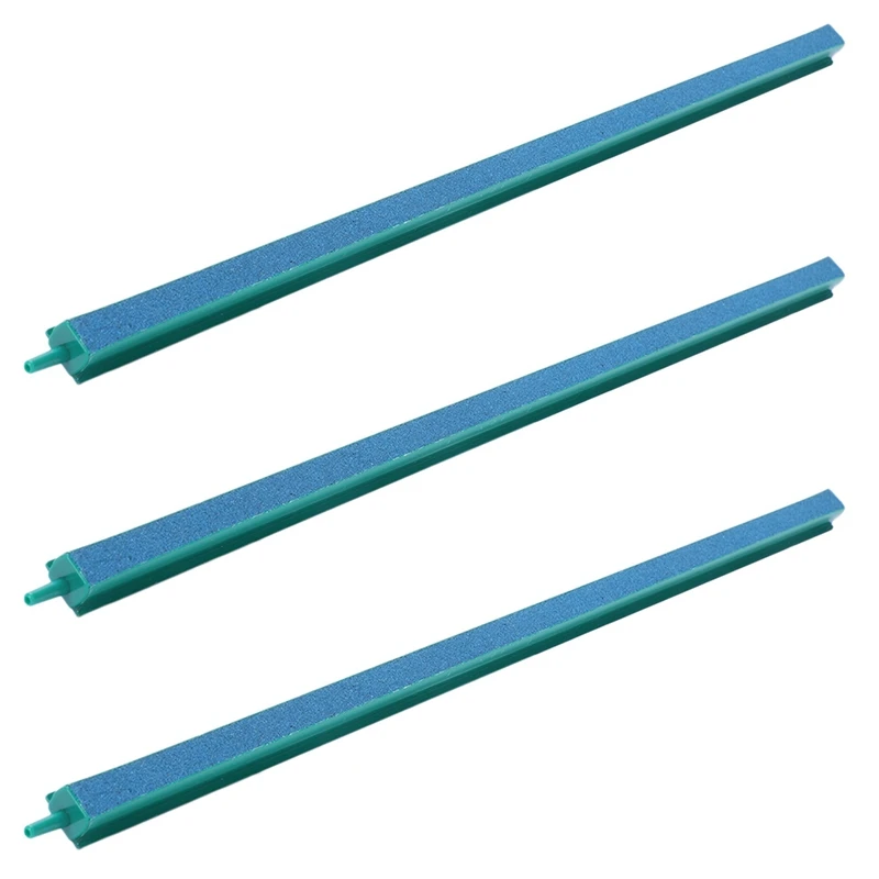 

3X Fish Tank Aquarium 20 Inch Long Bubble Release Air Stone Airstone Green Blue