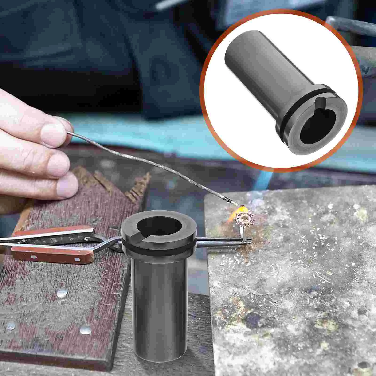 

1pc Gold and Silver Graphite Crucible Jewelry Melting Supply Graphite Mold