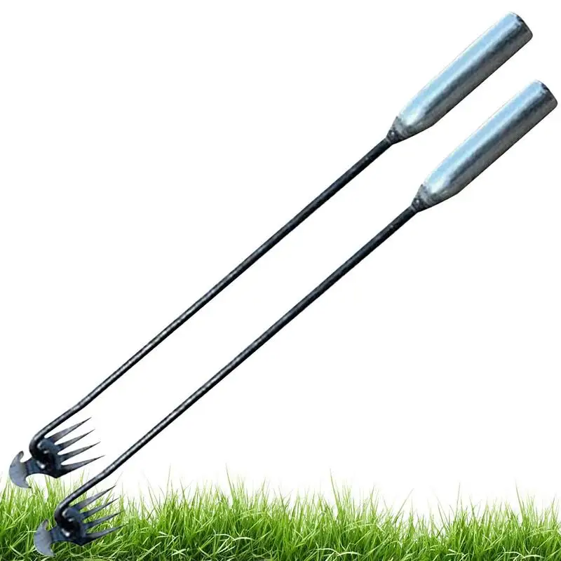 

Grass Puller Double Heads Grass Remover With Forged Steel Gardening Hand Tools For Removing Deep-Rooted Grass For Terrace Park