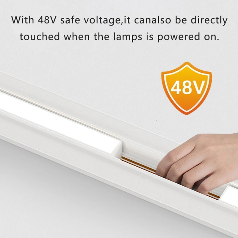 Дешево Умный Магнитный Трековый светильник, полный комплект, светодиодный Трековый светильник, алюминиевые направляющие, Потолочная система, вну...