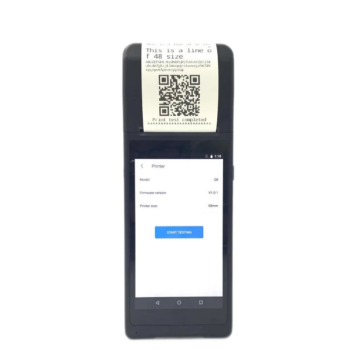 

Ручной кассовый аппарат HTQ2, розничная продажа, сенсорный экран, терминал, все в одном, Android pos терминал с принтером