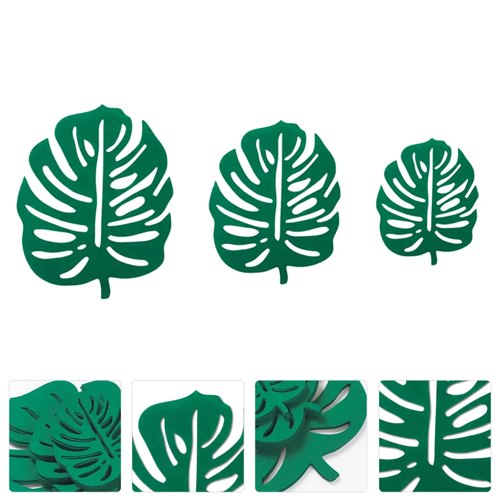 

Palm Leaf Drink Coaster Felt Drink Mats Monstera Leaf Coaster Hawaii Coasters Absorbent Drink Coaster Felt Cups Mats