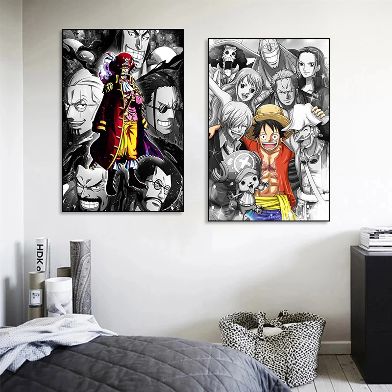 Японское аниме One Piece Холст Картина классная фигурка Луффи плакаты и принты