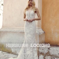 herburnl custom made a line appliques sleeveless wedding dress for women 2022 floor length robe de mari%c3%a9e vestidos de novia