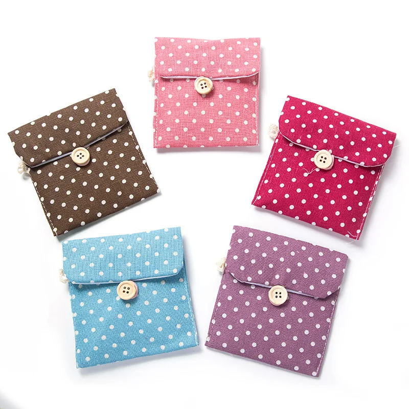 

1pcs Sanitary Napkin Storage Bags Cotton Pads Package Bags Coin Jewelry Organizer Card Pouch Case Bags