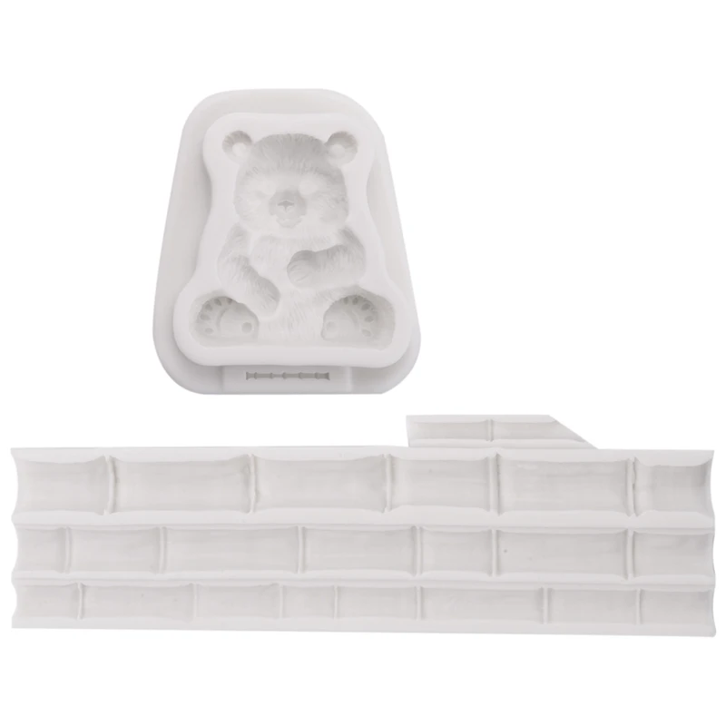 

Bamboo Panda Silicone Mold Fondant Cake Decoration Mould Chocolate Baking Tools Kitchenware For Cakes