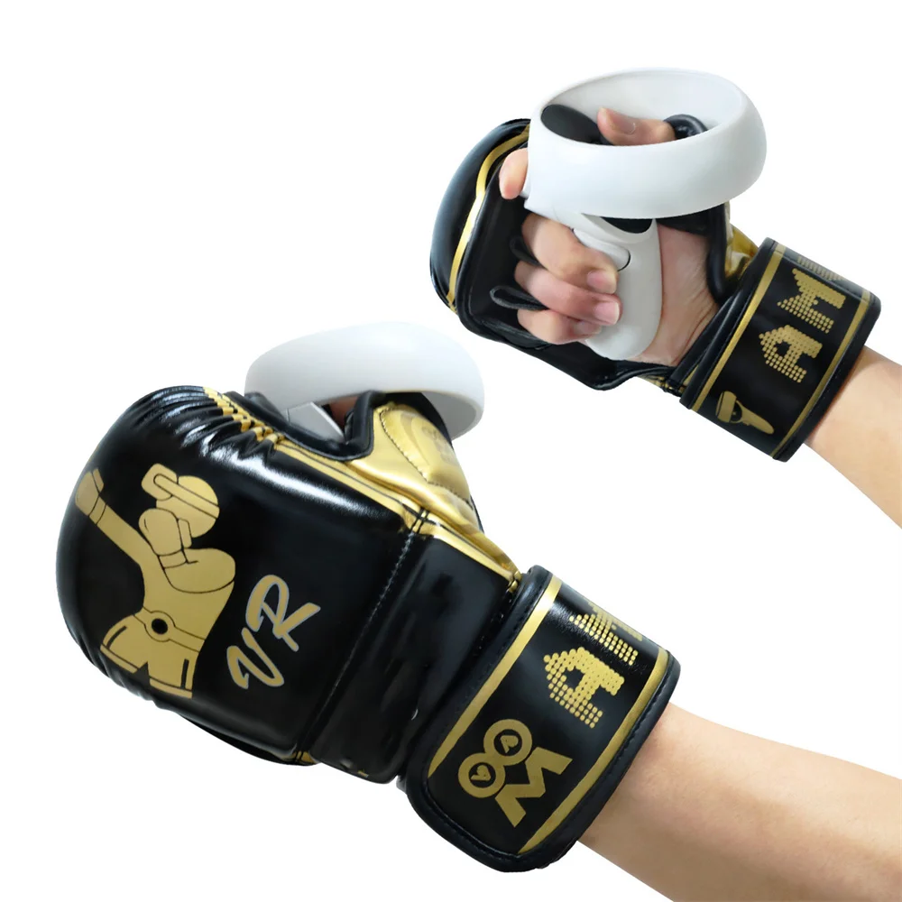 

1 Pair Breathable VR Game Boxing Gloves Soft Foam PU Leather Vr Controller Protector for Oculus Quest 2 VR Handle