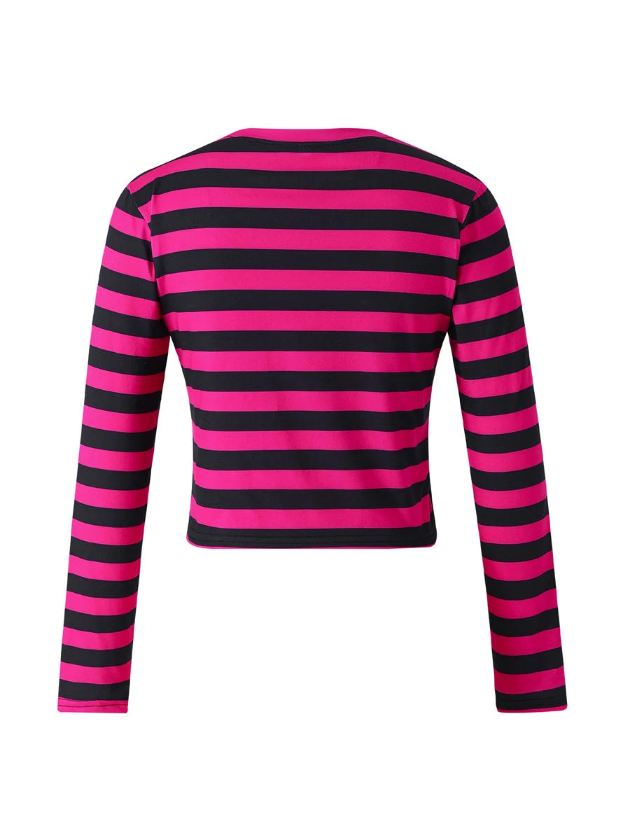 Женская футболка с длинным рукавом в полоску