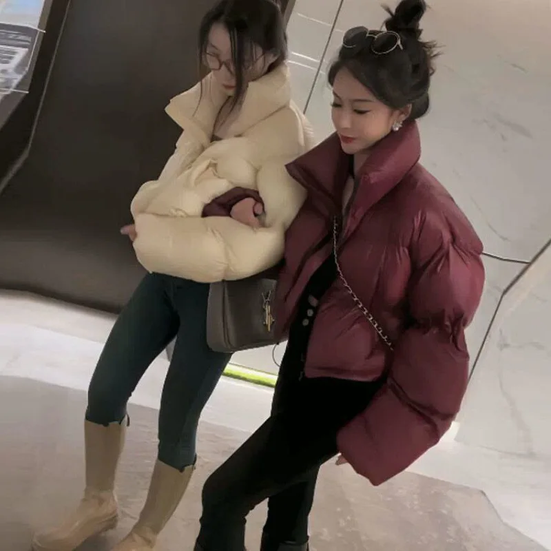 

New coat jacket Cotton Suit Women's Short Thickened Small Stand Up Neck Fashion Foreign Style Bread basic