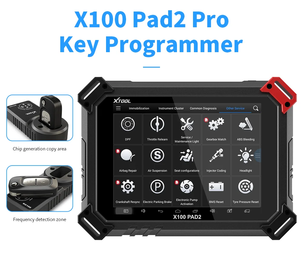 

XTOOL X100 PAD2 Pro with KC100 Auto Key Programmer Tool Code Reader Car Diagnostic tool with Special Function Update online