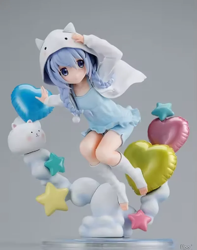 Фото Фигурка аниме Chino Kafu Tippy Is The Order A Rabbit Hoodie Фигурка Коллекционная игрушка Настольный декор для фанатов Подарок на день рождения ﻿ №1