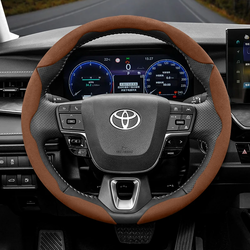 Защелкивающийся чехол на руль Toyota подходит для Yaris Chr Auris Corolla Rav4 Land Cruiser Prado 120 Hilux