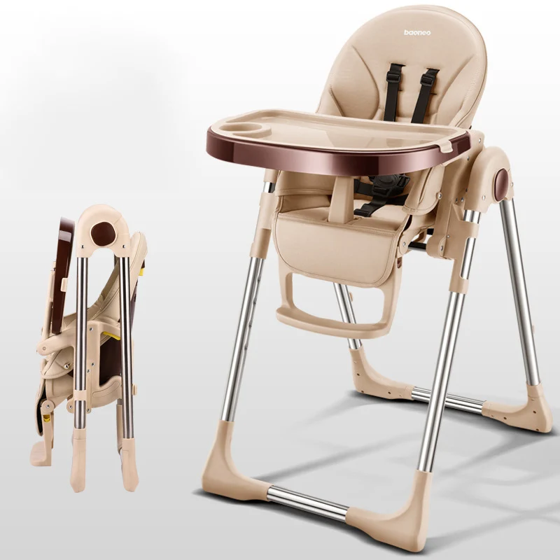Multi-function Baby Dining Chair Universal Wheel Children's Portable Folding Kids Feeding Chair Adjustment Table chair