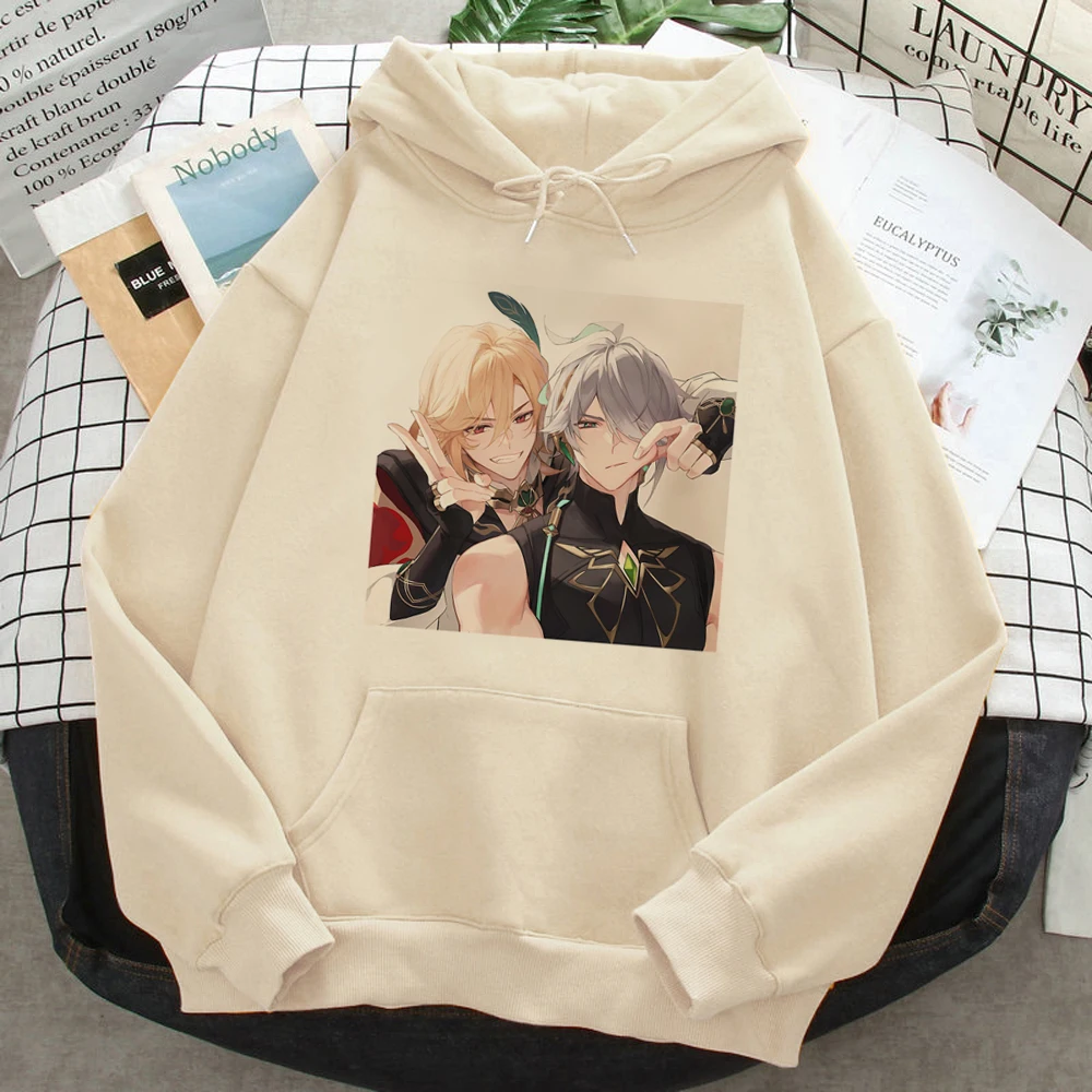 

Толстовки Kaveh, Женский Топ с длинным рукавом, Женский винтажный свитшот с капюшоном и графическим принтом в стиле аниме