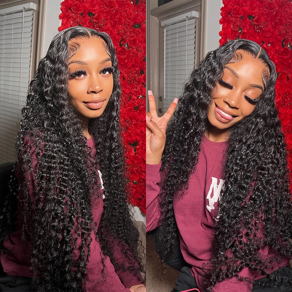 360 Full Lace Frontal Wig Water Wave Curly Human Hair Wig 13x6 Hd Glueless Lace Front Wigs For Women 13x4 Lace Frontal Wig