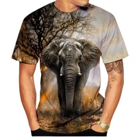 unisex 2022 summer tshirt men women fashion animal elephant 3d printed t shirt casual short sleeve shirt top for men and women