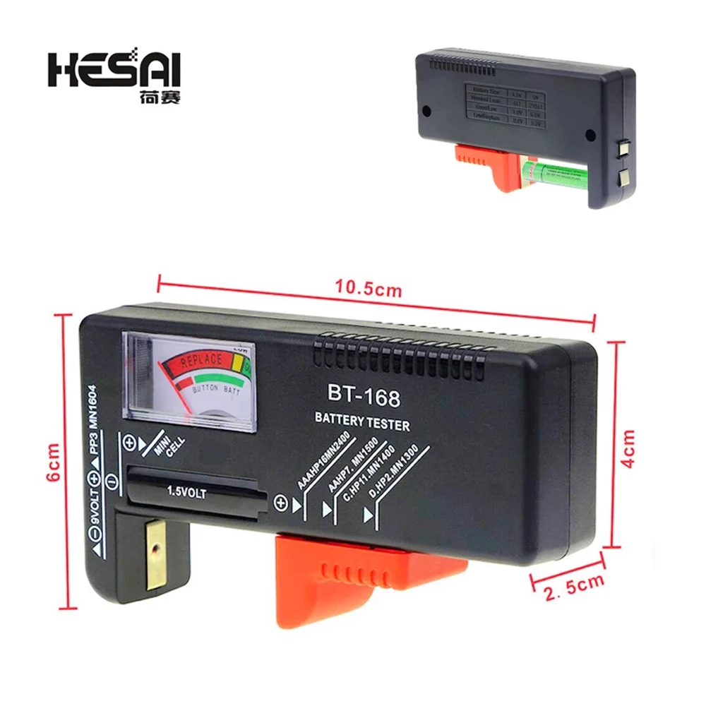Bt168 Universal Battery Tester Digitale Elettrica Delle Cellulle Del Tasche Battery Volt Checker Per Aa Aaa 9V Multi Size Teste