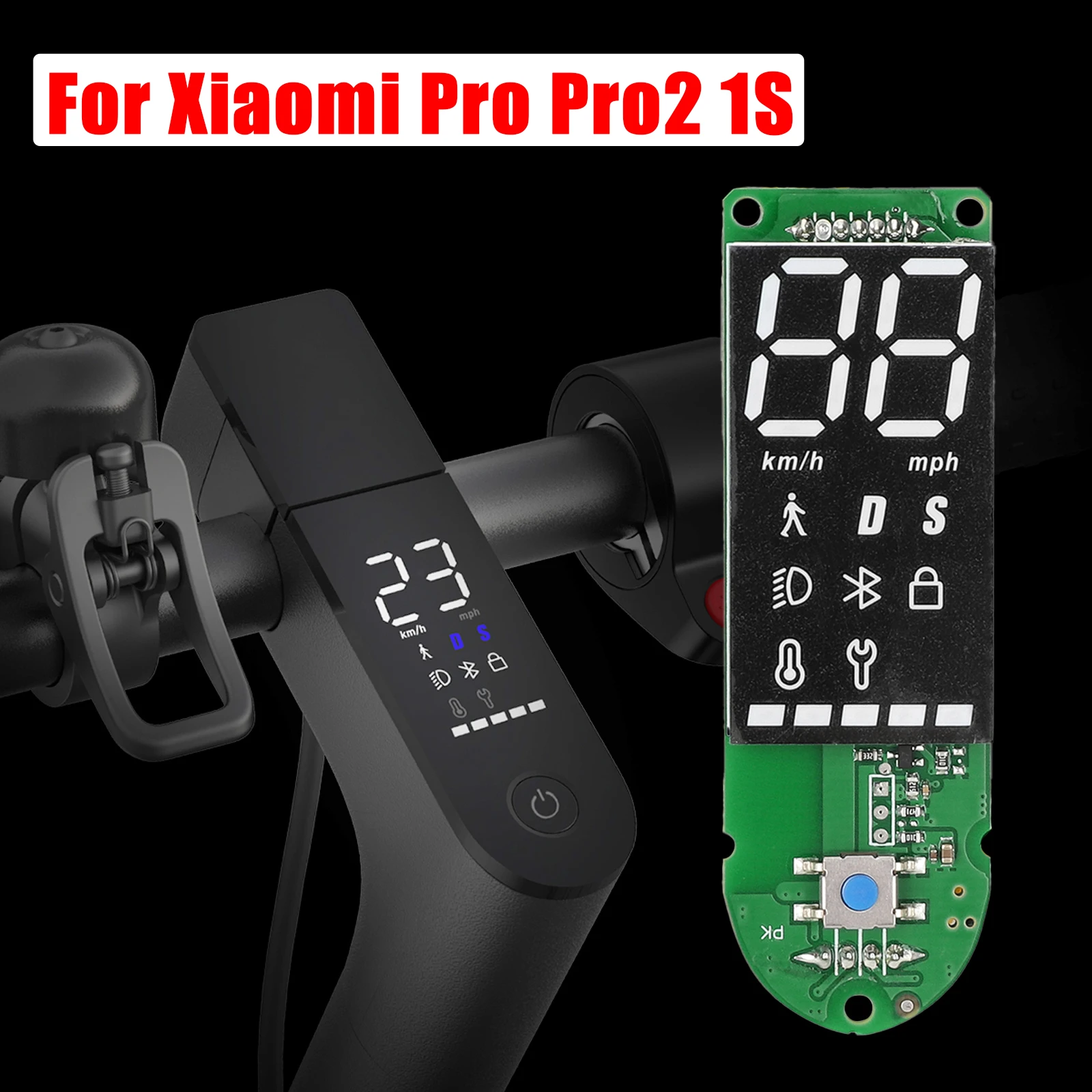 Фото Дисплей приборной панели для Xiaomi Pro Pro2 1S, обновление электрического скутера, Bluetooth-дисплей, плата управления, запасная часть для печатной платы №1