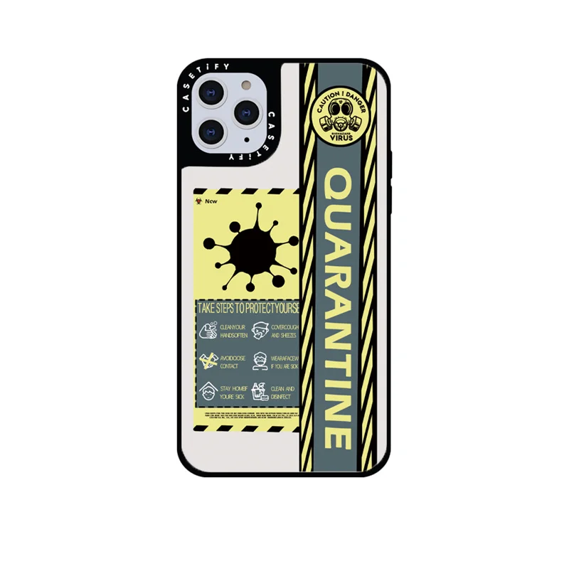 

CASETIFY Quarantine Mirror Case For IPhone 11 12 13 14ProMax 11 12 13 14Pro XsMax XR 6S 7 8 SE 7P 8P 14Plus Back Cover E0525
