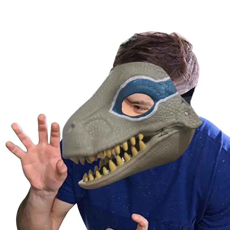 

Dinosaur Human Full Head Dinosaur Cover Halloween Full Head Latex Headgear Cosplay Prop Horror Headmask With Moving Jaw