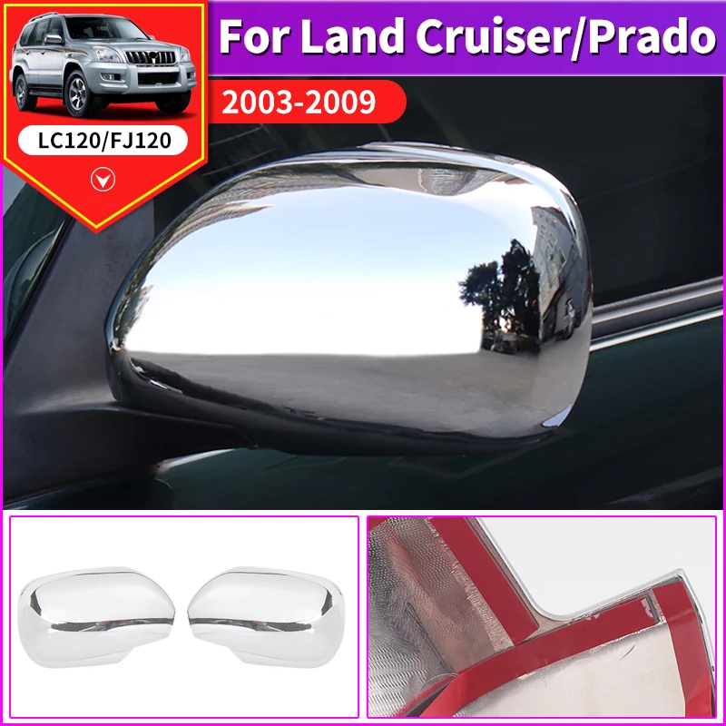 

2003-2009 For Land Cruiser Prado 120 Rear View Mirror Cover Modified Lc120 Rearview Mirror Reflector Decoration Accessories