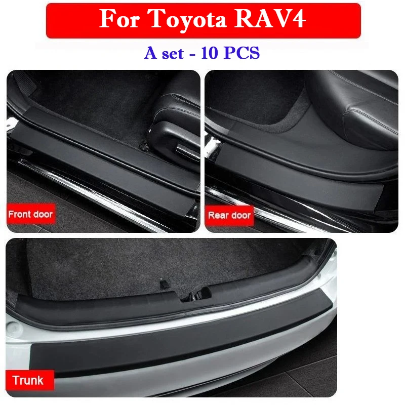 

Для Toyota RAV4 2015-2025 автомобильный порог, защитные наклейки на дверь багажника, устойчивые к царапинам, ударопрочные наклейки для салона автомобиля
