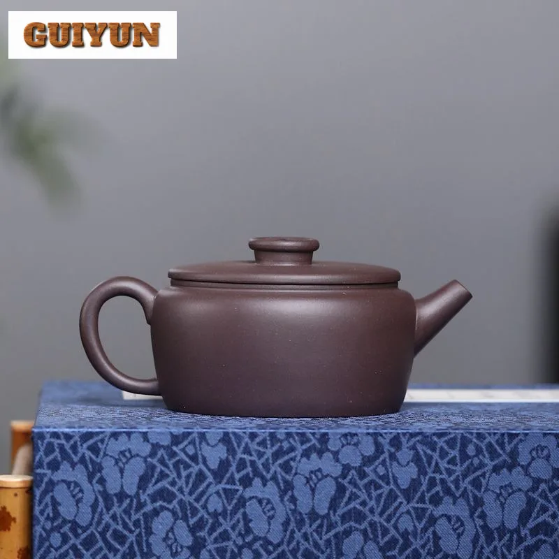 160 мл Элегантные фиолетовые глиняные чайники Исин ручной работы большой калибр