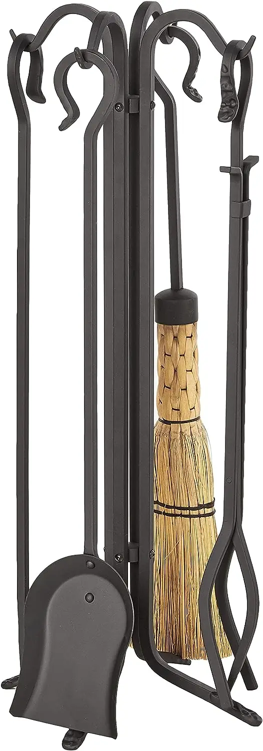 

and Hearth Iron Fireplace Tool Set 28", Warm Matte Black