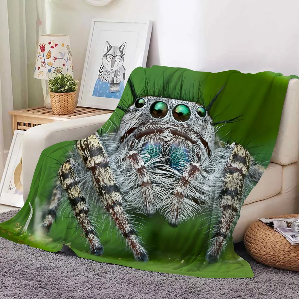 

CLOOCL Animal Spider Pink Blanket 3D Colorful Insect Flannel Blanket Hiking Picnic Blanket Air Conditioner Blanket Drop Shipping