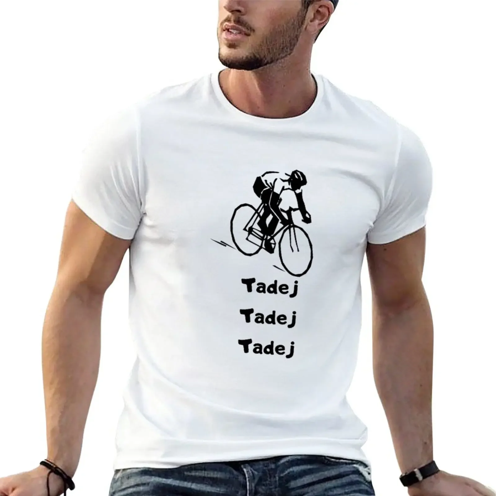 Новые футболки tadej pogacar корейские модные большого размера мужские с графическим