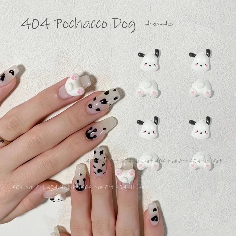 -Подвески из смолы для ногтей в виде головы собаки-Каваий дизайн, безделушки в виде собаки-Каваий, безделушки в форме пухлого лица, бедра, светящиеся аксессуары 404, украшения для ногтей