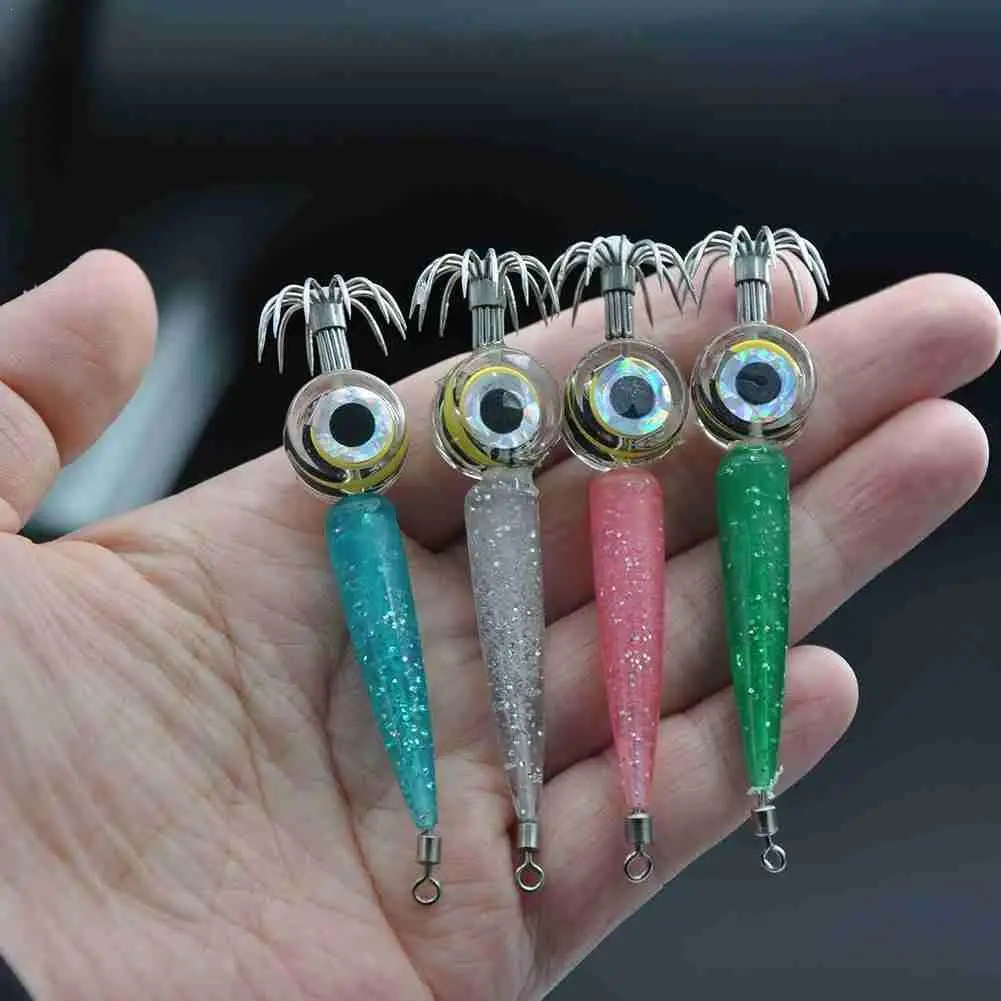 

LED Electronic Luminous Shrimp Squid 13g Night Fishing Squid Jigs Lure Bass Bait Fish Tackle Equipment Accessory wobbler