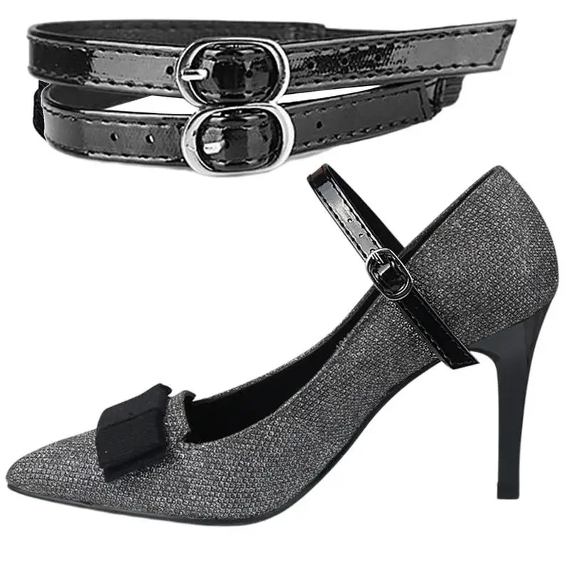 

Black Clear Shoe Straps For Heels Adjustable Elastic Shoe Straps Anti Dropping Straps With Buckles Shoelace Belt Women Shoe