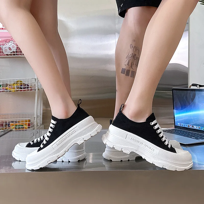 2023 Autumn New Platform Canvas Couple Casual Internet Celebrity Fashion Men's and Women's Fashion Shoes