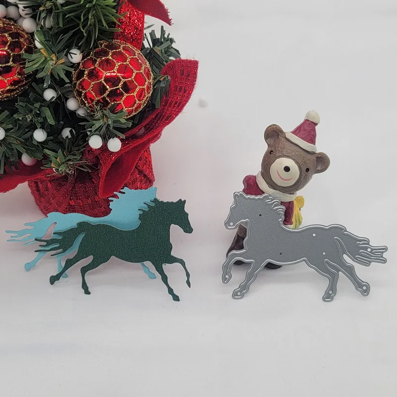 

Pan's 2022 New Animal Horse Metal Cutting Dies Scrapbooking Stencils Die Cuts Background Decor DIY Embossing Album Knife Mold