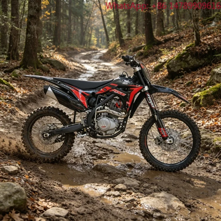 Фото Легкий внедорожный мотоцикл YX250CC с 4-тактным двигателем воздушного охлаждения, вертикальным одноцилиндровым блоком, кикстартером, для кросс-кантри и бездорожья №1