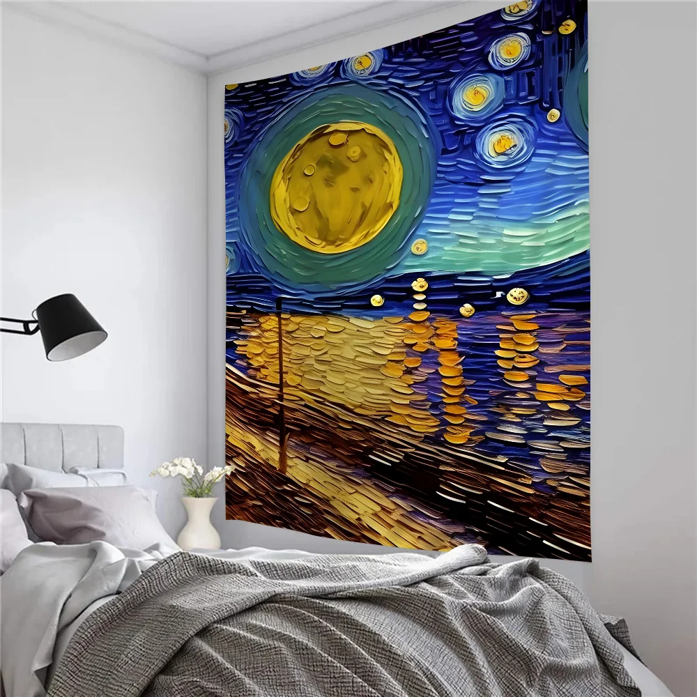 Гобелен из аниме Ван Гога подвесной Таро хиппи Фотофон настенные подвесные листы