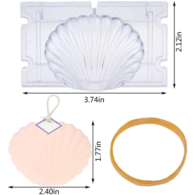 Форма в форме свечи форма виде ракушки с 10 штуками фитили Пластиковая для мыла