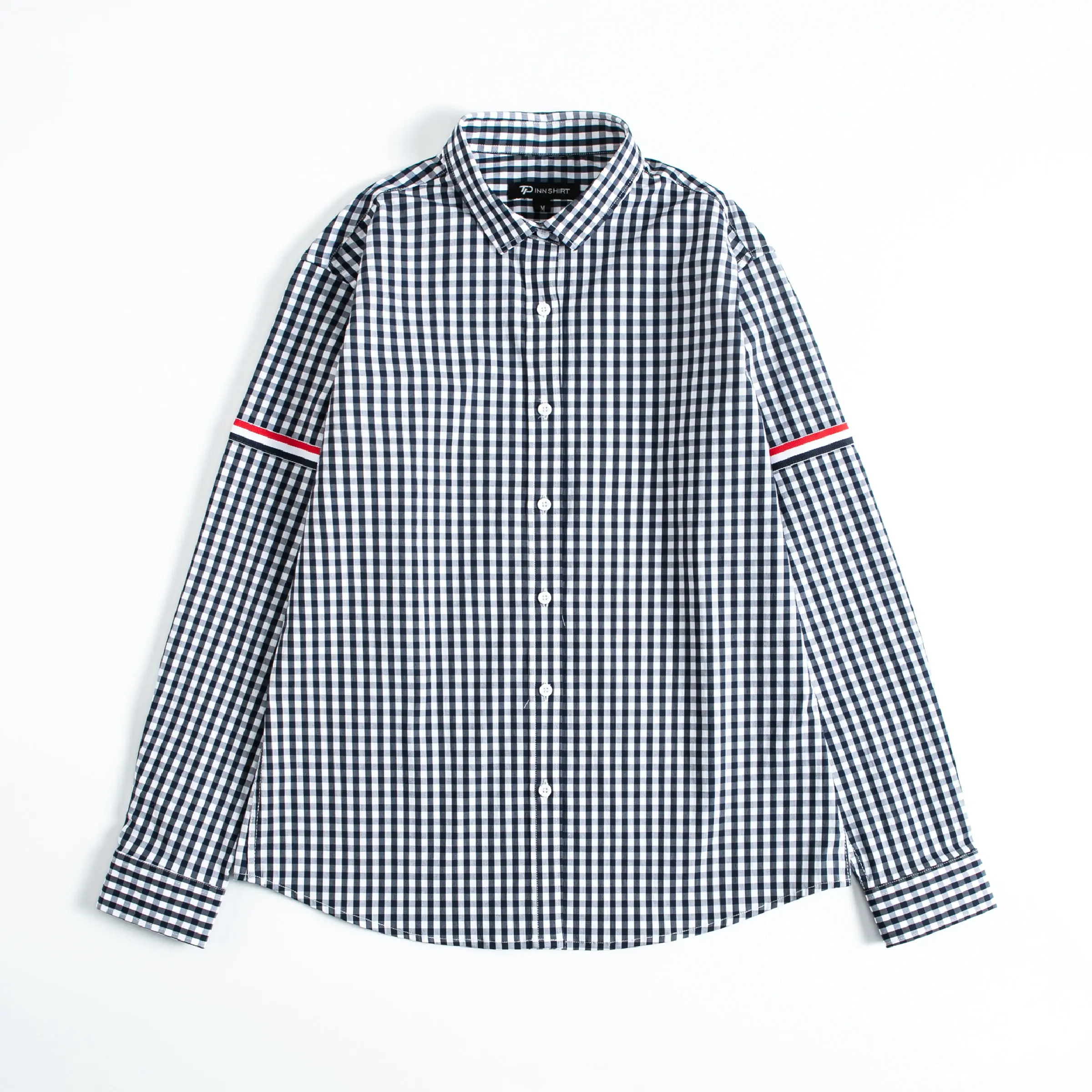 Navy blue plaid tb wind shirt unisex girl small size elastic Chaoyang casual bf wind shirt