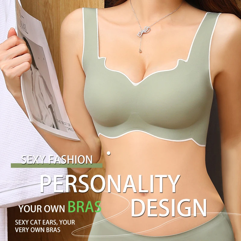 Zhilans® 2023 Seamless Prevent Sagging Design Women Underwear Female Fall Push Up Bralette Bras Sexy Summer Clothes Lingerie
