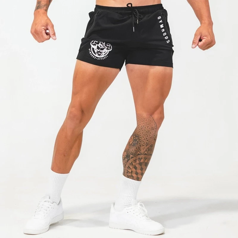 

Мужские спортивные шорты, быстросохнущие дышащие трёхконечные штаны, для бега, фитнеса, спортзала, бодибилдинга, лето