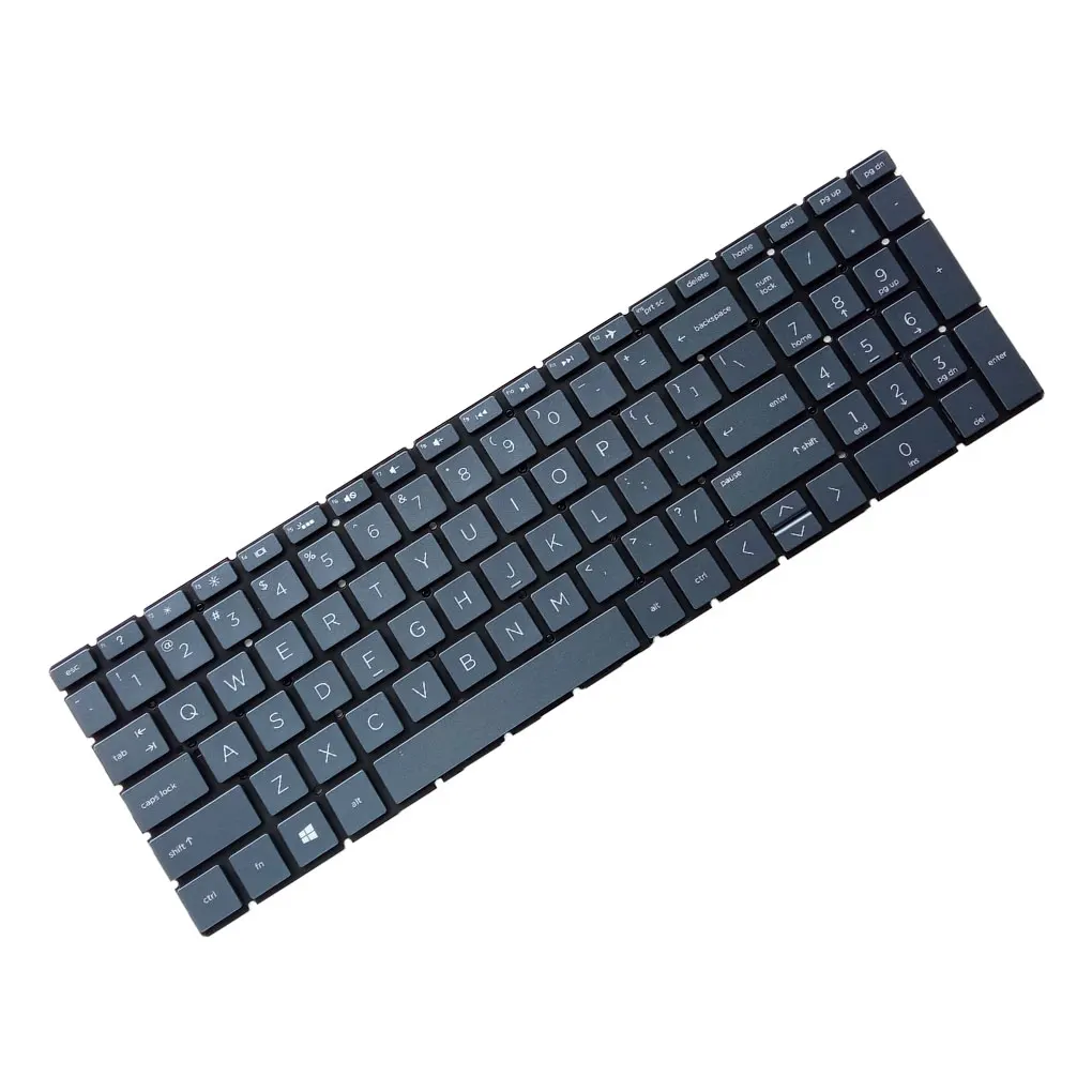 

Синяя Бесшумная Клавиатура для ноутбука, колпачки, компоненты компьютера, Пыленепроницаемая клавиатура с хорошей видимостью, замена для HP Pavilion 15-CX