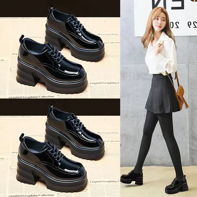 

Женские кожаные туфли с внутренним ремнем, на высоком каблуке