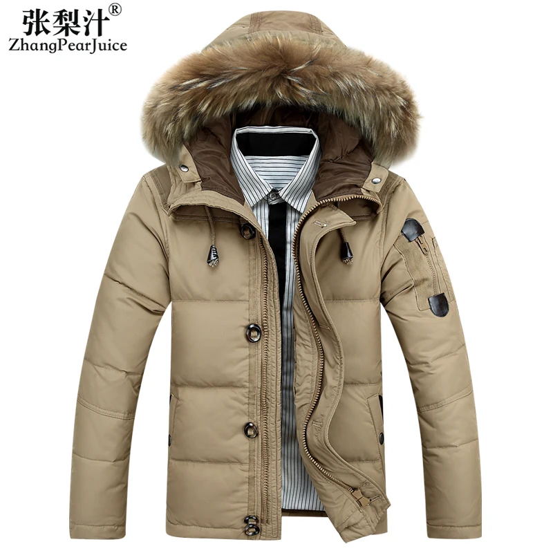 Men's Thickened Down Jacket High Quality Men's Down Jacket Autumn Winter Casual Outwear with hood Coat Male Clothing